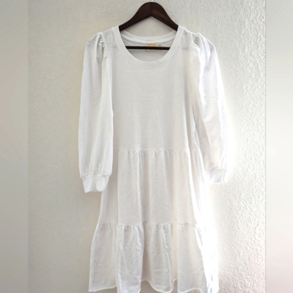 Nation LTD Dresses & Skirts - Nation LTD X Shopbop White Bettina Easy Peasant Long Sleeve Cotton Dress NWOT🤍